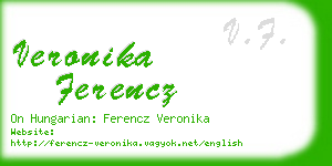 veronika ferencz business card